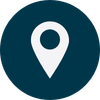 Logo posizione con sfondo blu