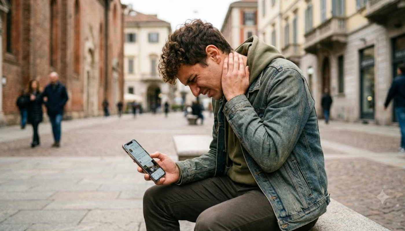 Cos&rsquo;&egrave; il Text Neck? Sintomi, cause e come curarlo con l&rsquo;osteopatia