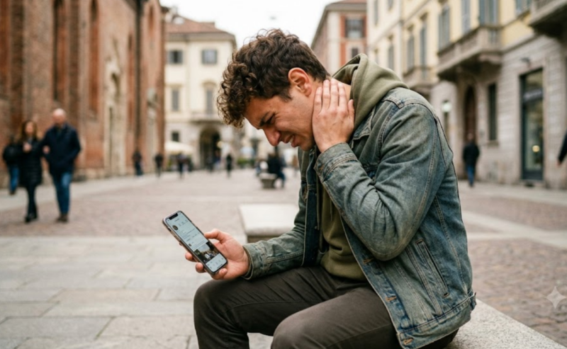 Cos&rsquo;&egrave; il Text Neck? Sintomi, cause e come curarlo con l&rsquo;osteopatia